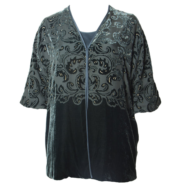 MARINA RINALDI Women's Green Fucsia 2-Piece Blouse $1635 NWT