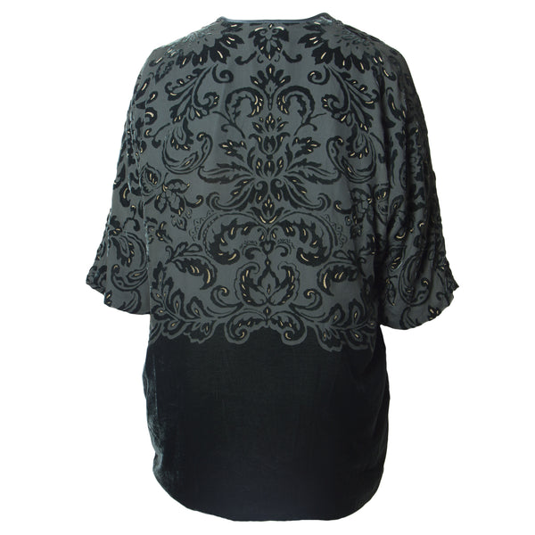 MARINA RINALDI Women's Green Fucsia 2-Piece Blouse $1635 NWT