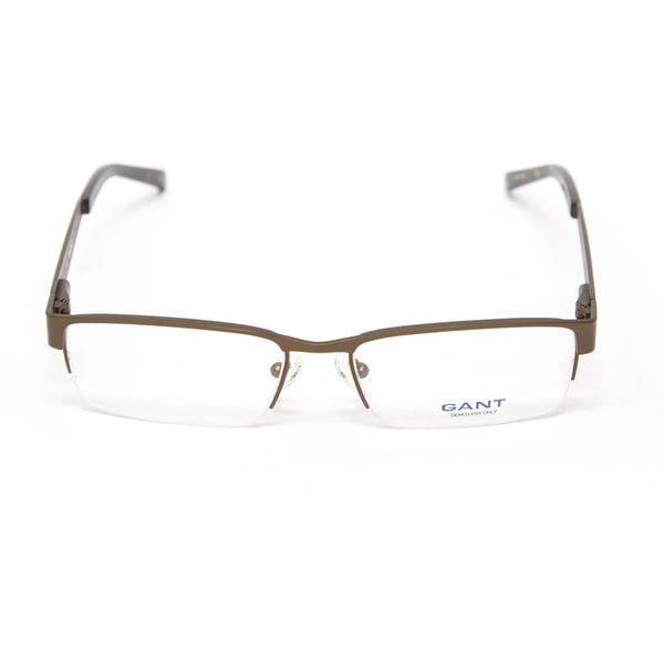 Gant Alger Rectangular Semi-Rimless Eyeglass Frames 54mm - Satin Brown NEW