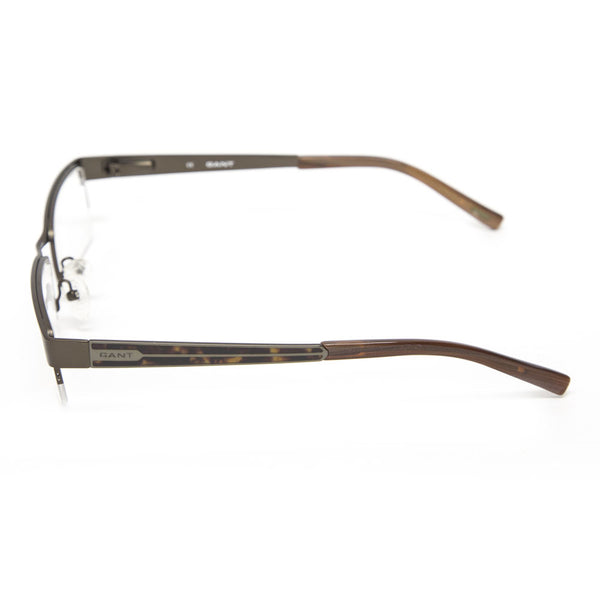 Gant Alger Rectangular Semi-Rimless Eyeglass Frames 54mm - Satin Gunmetal NEW