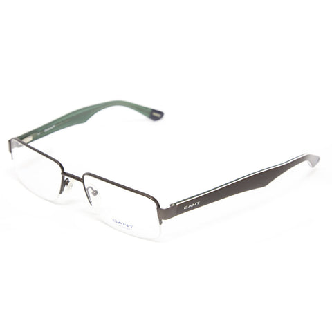 Gant G104 Rectangular Semi-Rimless Eyeglass Frames 58mm - Satin Brown NEW