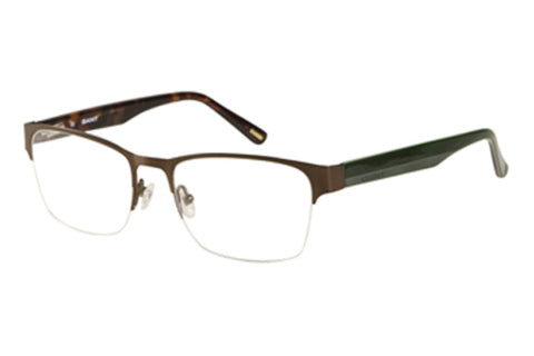 GANT Men's Half Rim  G Carlo Eyeglass Frames 52-18-140 -Satin Brown NEW