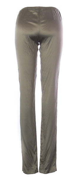 GOTHA Women's Metallic Bronze Skinny Elastic Waist Pants A00482 $158 NEW