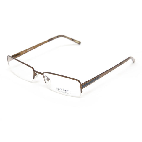 Gant Helmsly Rectangular Semi-Rimless Frames 54mm - Brown NEW