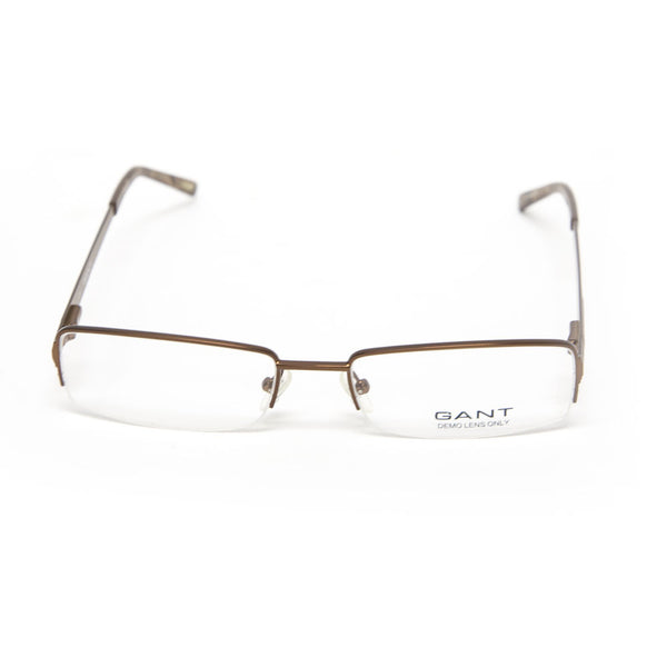 Gant Helmsly Rectangular Semi-Rimless Frames 54mm - Brown NEW