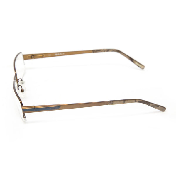 Gant Helmsly Rectangular Semi-Rimless Frames 54mm - Brown NEW