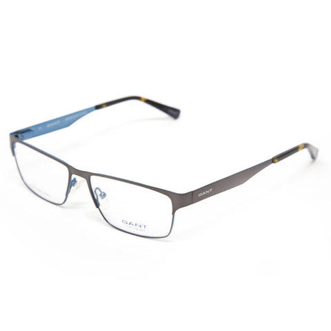 Gant John Rectangular Stainless Steel Eyeglass Frames 54mm - Satin Gunmetal NEW