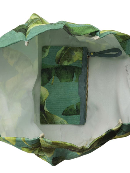 URBAN ORIGINALS Women's Green Vegan Textile Tote Bag #FL One Size NWT