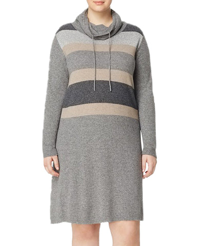 Marina Rinaldi Women's Gabriele Cowl Neck Sweater Dress, Grey