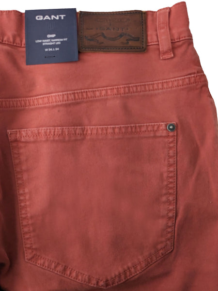 GANT Men's Orange Rose Comfort Jean Chip Fit 105015 Size 34/34 NWT