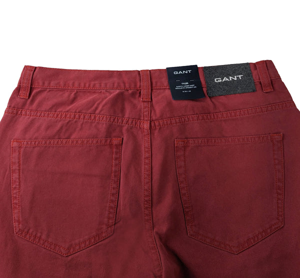 GANT Men's Bordeaux Highland Cut Canvas Tyler Jeans Size 34/34 NWT