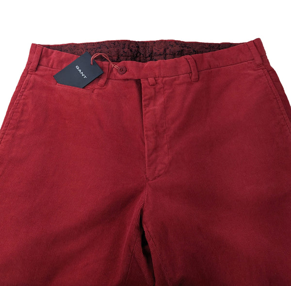 GANT Men's Tango Red N.Y. Comfort Mini Cord Pants 1506144 $225 NWT