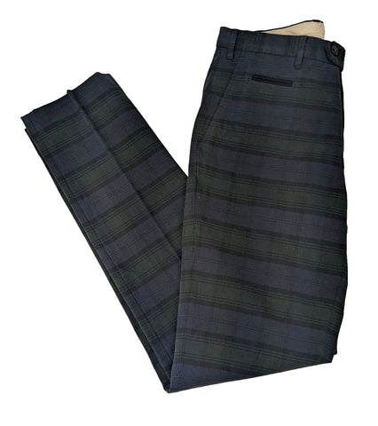GANT Men's Navy Midnight Plaid Tailored Pants Size 34 NWT