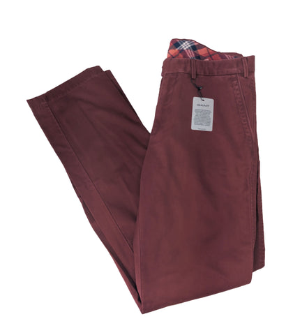 GANT Men's Black Currant New Haven Pants 1850204 Size 34 NWT