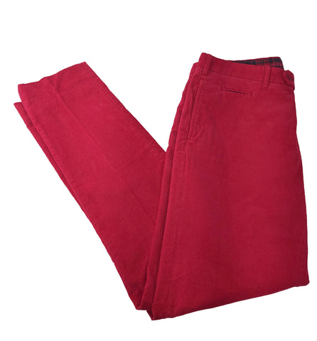 GANT Men's Red Tailored Comfort Mini Cord Pants Size 34 $225 NWT