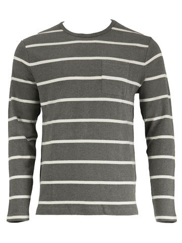 GANT Men's O1 Breton Stripe Long Sleeve Shirt, Medium, Dark Grey