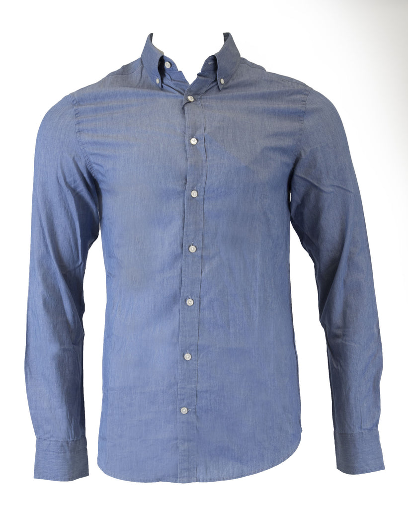 GANT Men's Windblown Luxury Indigo Fitted ButtonDown Shirt 3003832 Sz M $135 NWT