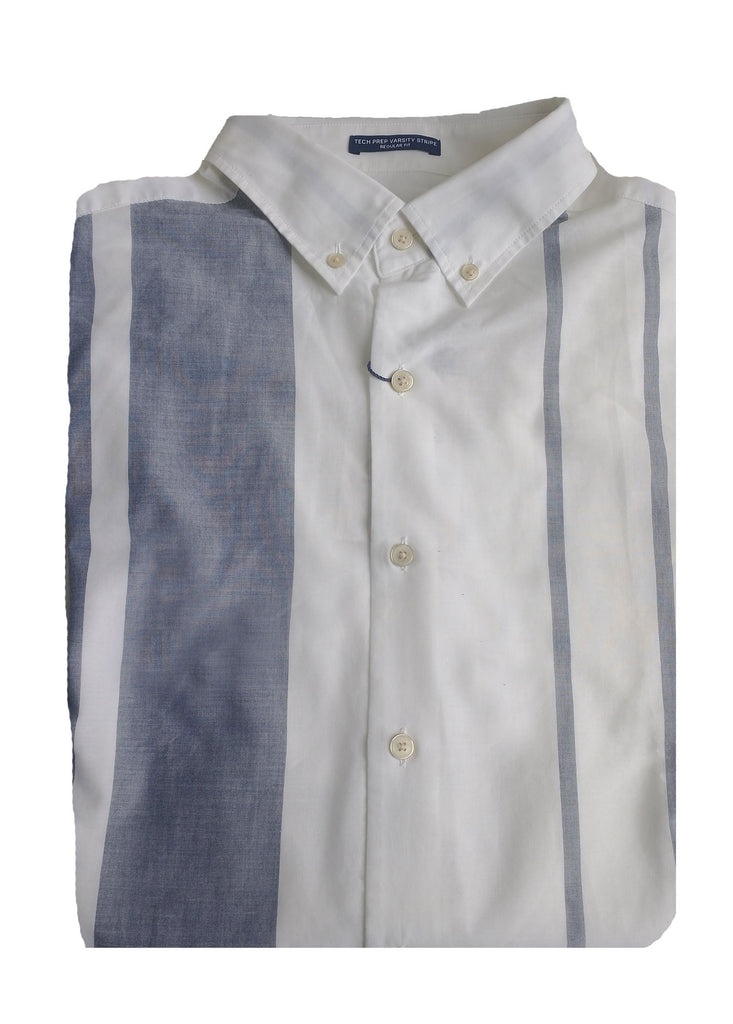 GANT Men's White Tech Prep Varsity Stripe Shirt 3004430 Size Medium NWT