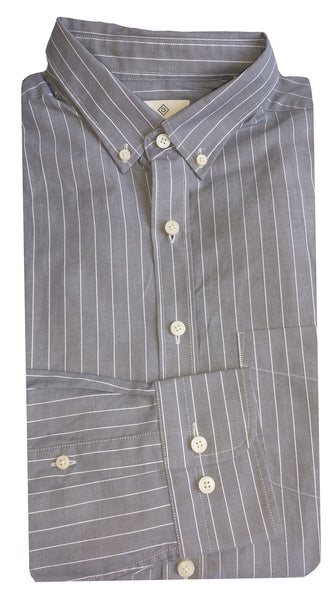GANT DIAMOND G Men's Graphite Royal Stripe Button Down Shirt 303062 Size M NWT
