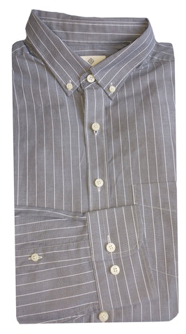 GANT DIAMOND G Men's Graphite Royal Stripe Button Down Shirt 303062 Size M NWT