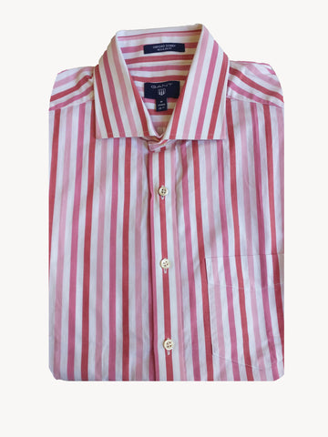 GANT Men's Rich Pink Royal Oxford Stripe Spread Collar Shirt 303326 Size M NWT