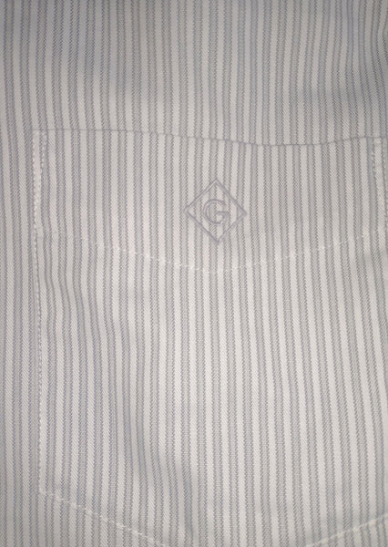 GANT DIAMOND G Men's Royal Oxford Stripe Fitted BD 303722 Size Medium NWT