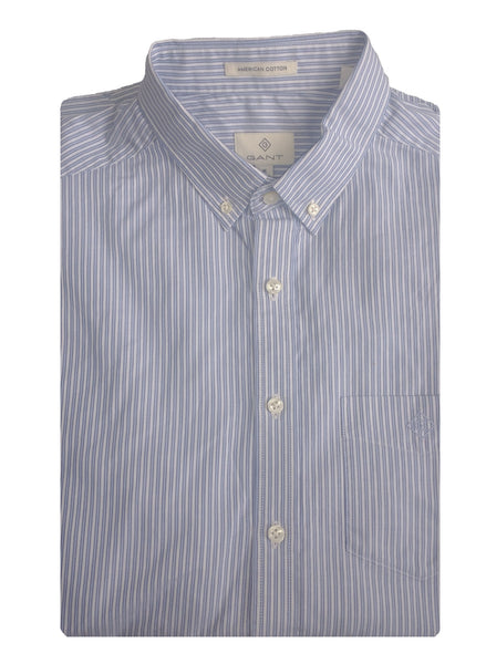GANT DIAMOND G Men's Royal Oxford Stripe Fitted BD 303722 Size Medium NWT