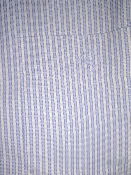 GANT DIAMOND G Men's Royal Oxford Stripe Fitted BD 303722 Size Medium NWT