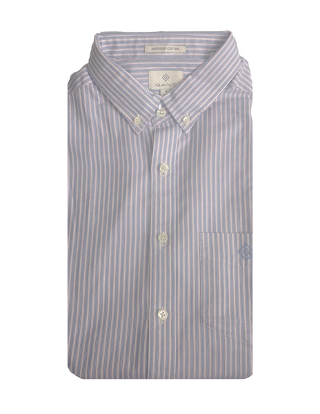 GANT DIAMOND G Men's Royal Oxford Stripe Fitted BD 303722 Size Medium NWT