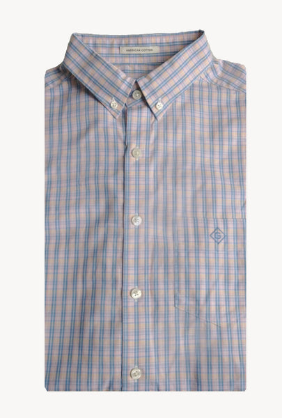 GANT DIAMOND G Men's Blossom Madras Check Fitted BD 303762 Size Medium NWT