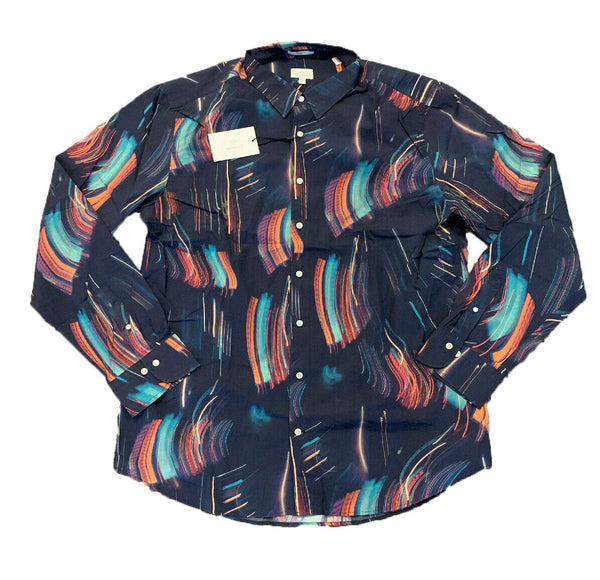 GANT DIAMOND G Men's Fitted Printed Hidden BD Shirt 3050062 Size M $185 NWT