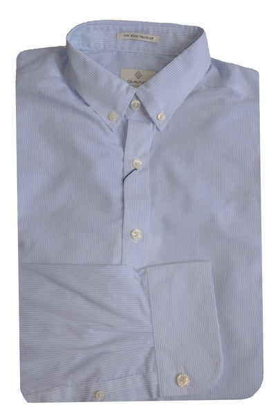 GANT DIAMOND G Men's Blue Fitted Stretch Broadcloth Banker 3050702 Size M NWT