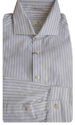 GANT DIAMOND G Men's White Stretch Fitted Broadcloth Shirt 3050806 Sz 40 NWT