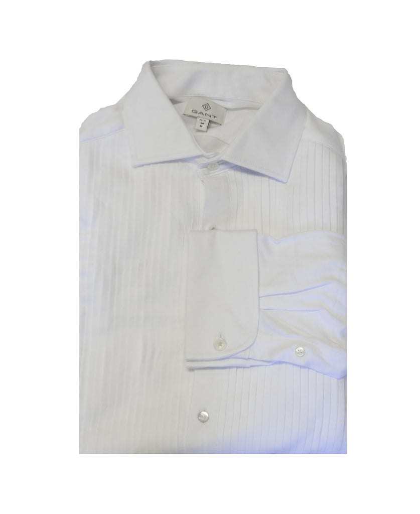 GANT DIAMOND G Men's White Pleat Bib Tux Fitted Spread 3050866 Size 40 $225 NWT