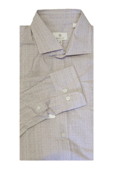 GANT DIAMOND G Men's Mini Dot Fitted Spread Collar Shirt 305116 Size M $225 NWT