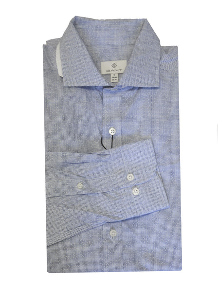 GANT DIAMOND G Men's Mini Dot Fitted Spread Collar Shirt 305116 Size M $225 NWT