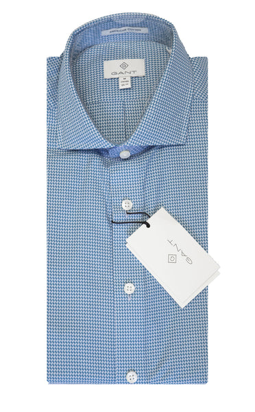 GANT DIAMOND G Men's Houndstooth Fitted Dobby Amalfi 305606 Size M $225 NWT