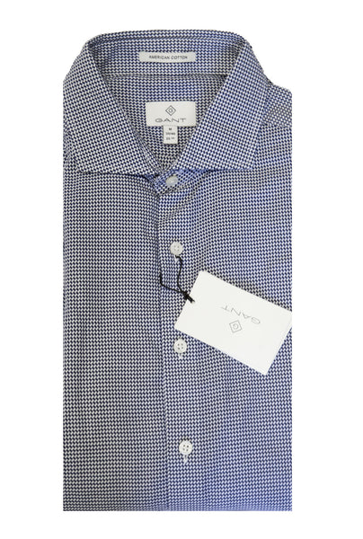 GANT DIAMOND G Men's Houndstooth Fitted Dobby Amalfi 305606 Size M $225 NWT