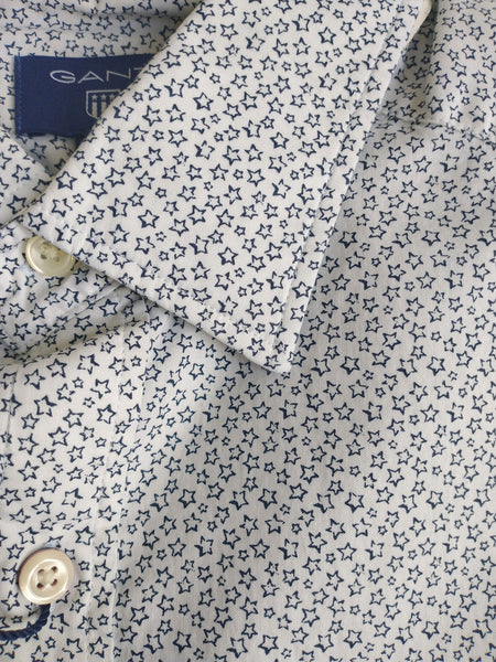 GANT Men's White Handmade Star Fitted Shirt 331675 Size Medium NWT