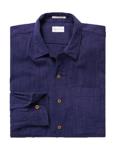 GANT Men's Shadow Blue Slub Shirt Jacket 348380 Size Medium $145 NWT