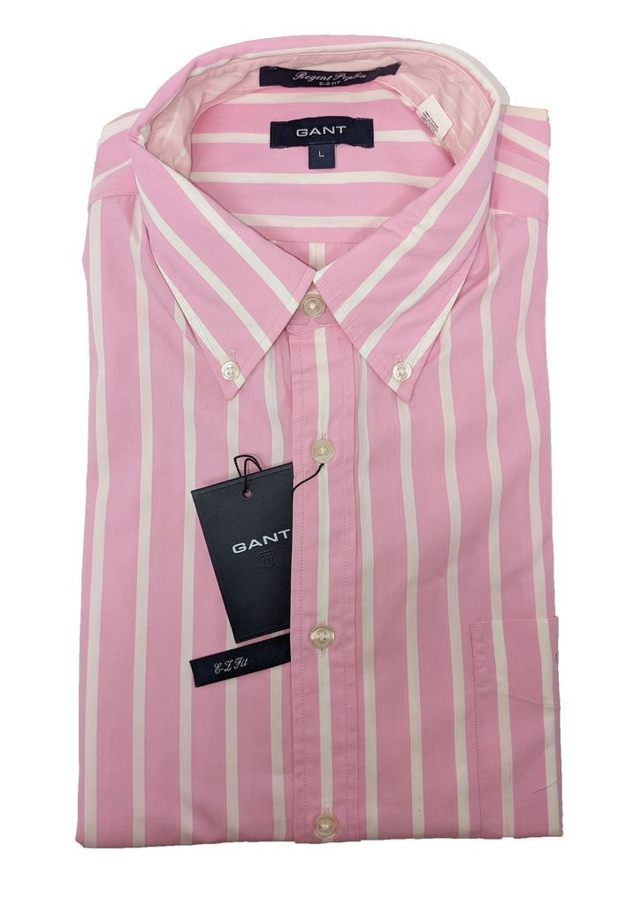 GANT Men's Flamingo Pink Regent Poplin EZ Fit Button Down Shirt Size Large NWT