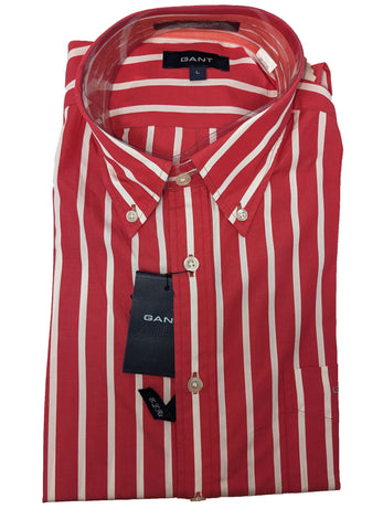 GANT Men's Red Regent Poplin EZ Fit Button Down Shirt Size Large NWT