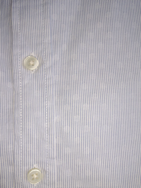 GANT Men's Nautical Blue Dobby Stripe Fitted Town Collar Shirt 365615 Size M NWT