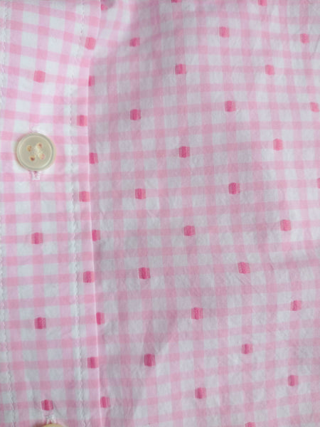 GANT Men's Bright Pink Dobby Check Spread Collar Shirt 365647 Size M NWT