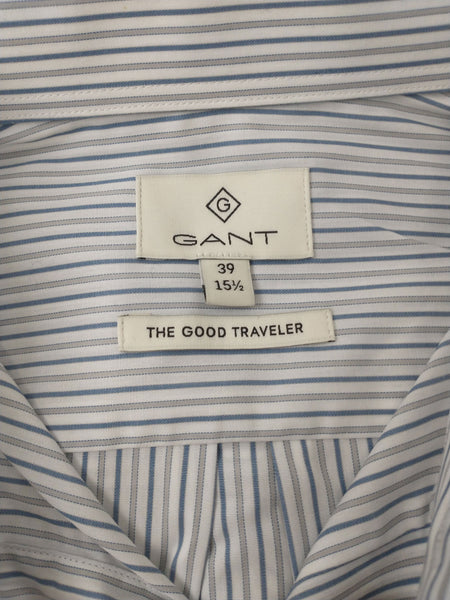 GANT DIAMOND G Men's Navy Fine Guard Stripe Traveler Town 303014 Size 39 NWT