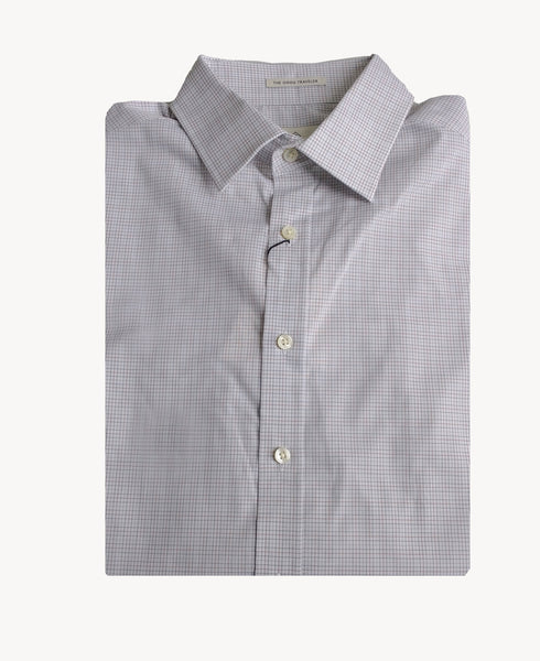 GANT DIAMOND G Men's Dark Camel Tattersall Check Fitted Shirt 383925 Size 39 NWT