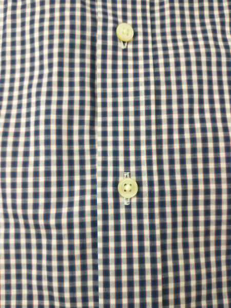 GANT DIAMOND G Men's Guard Check Stripe Fitted Spread Collar 384112 Size 39 NWT