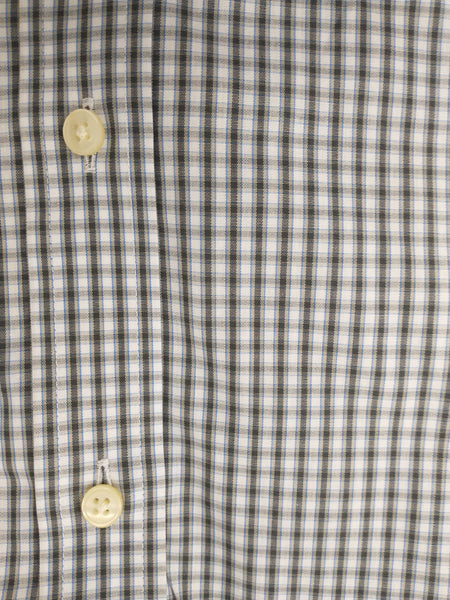 GANT DIAMOND G Men's Guard Check Stripe Fitted Spread Collar 384112 Size 39 NWT