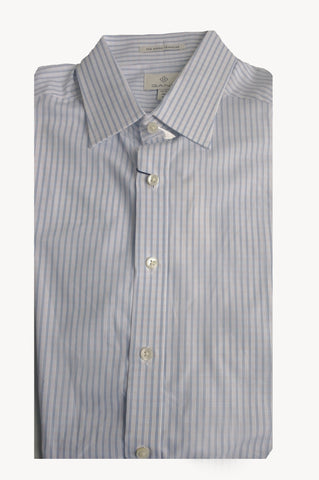 GANT DIAMOND G Men's White Check Fitted Town Collar Shirt 384215 Size 40