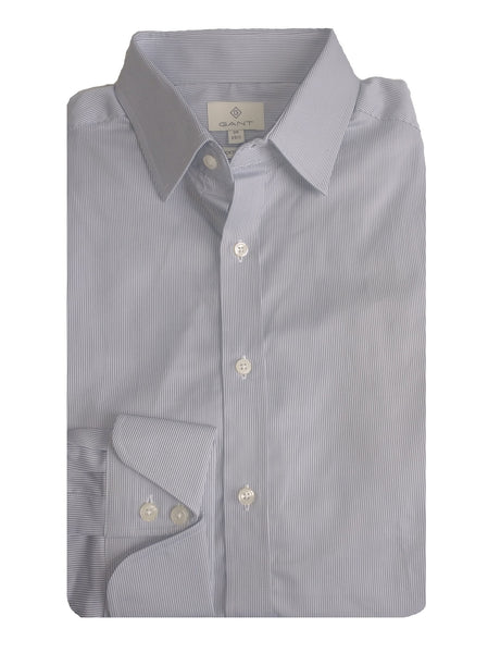 GANT DIAMOND G Men's Pique Stripe Fitted Town Shirt 385075 Size 39 NWT